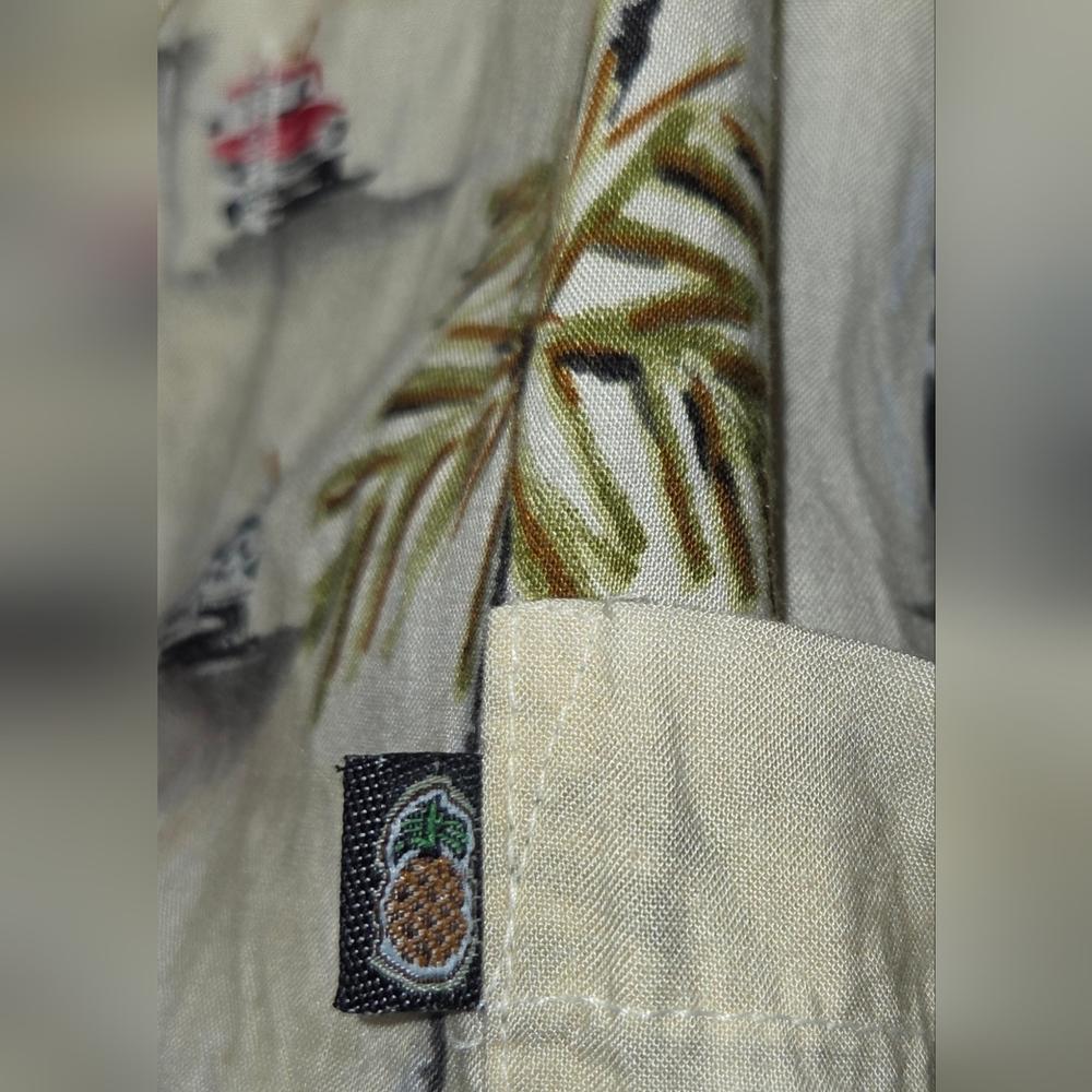 Pineapple Connection Tropical Print Button-Up Shi… - image 4